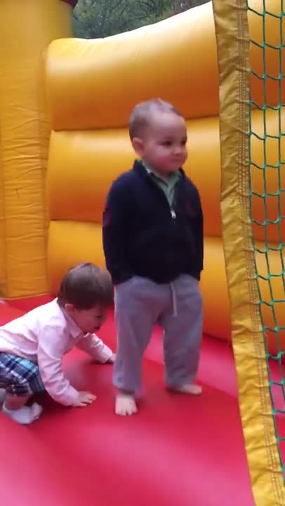 Kid is Too Cool For Bounce House
