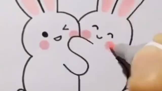 how to draw a cute bunny cartoon/ drawing cute bunny