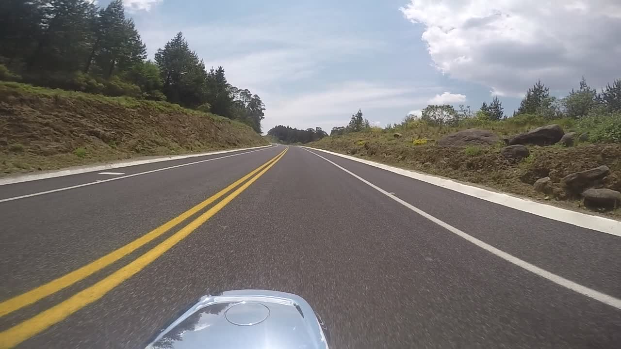 Motorcycle Ride near forest