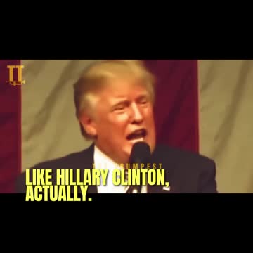 DONALD TRUMP SAID :SHE LOOKS JUST LIKE HILLARY CLINTON ACTUALLY"