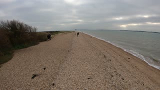 Speedlapse. Pretend footage using selfie stick. Seaside