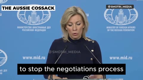 Maria Zakharova - Kiev Killed Everyone In Butja - To Stop The Peace Negotiations