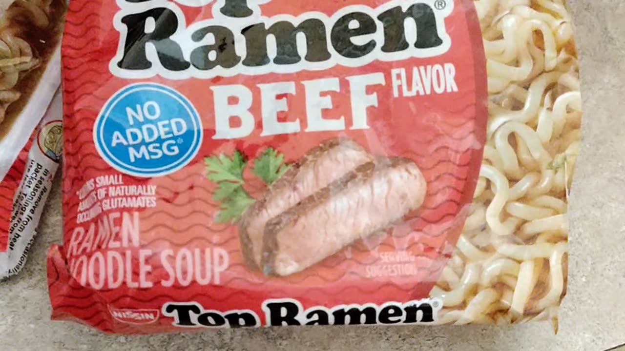 Eating Nissin Top Ramen Beef Flavor, Dbn, MI, 11/10/23