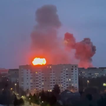 Future capital Lviv (of what was left of Ukraine) under attack with "CALIBER" missiles