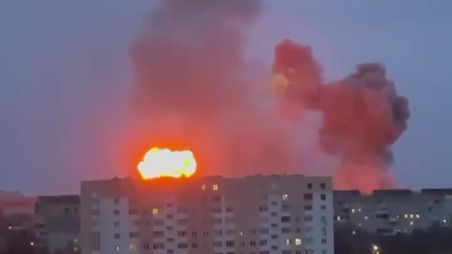 Future capital Lviv (of what was left of Ukraine) under attack with "CALIBER" missiles