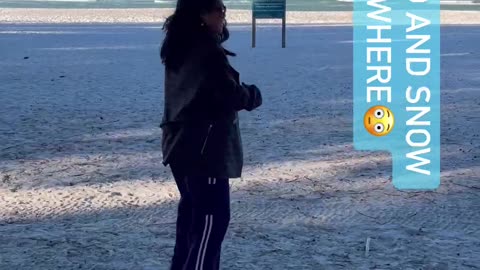 So cold, so winter today in Bradenton, Florida 🥶😍