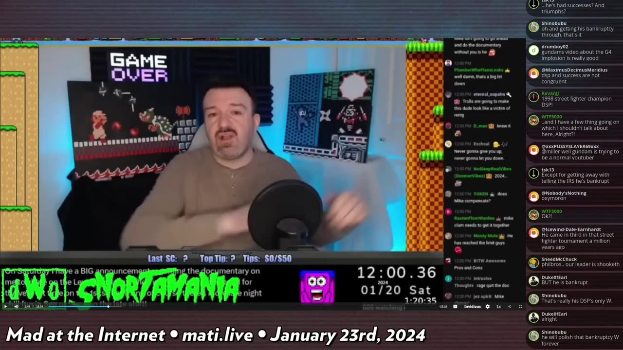 DSP cans his documentary - Mad at the Internet