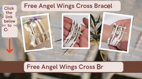 Free Angel Wings Cross Bracelet
