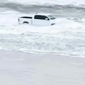 Man Arrested For Driving His Pickup Truck Through the Ocean