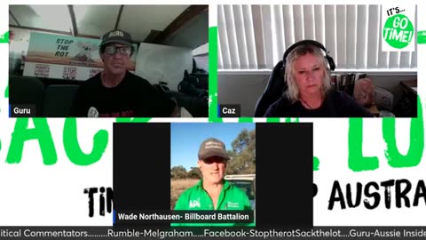 Guru and Caz with Wade from Billboard Battalion Monday 18 November 2024