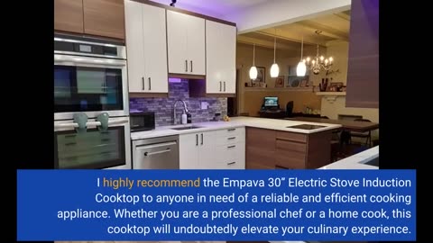 Empava 30” Electric Stove Induction Cooktop, Black, 30 Inch & 24" 10 Cooking Functions W/Rotiss...