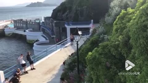Flip fail onto rails