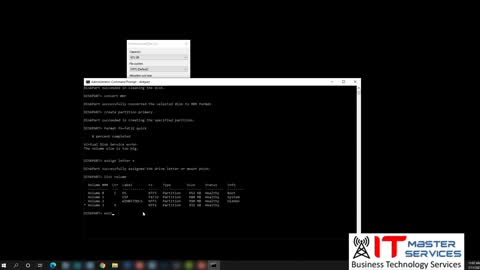 Windows 10: Reformatting a hard drive with diskpart