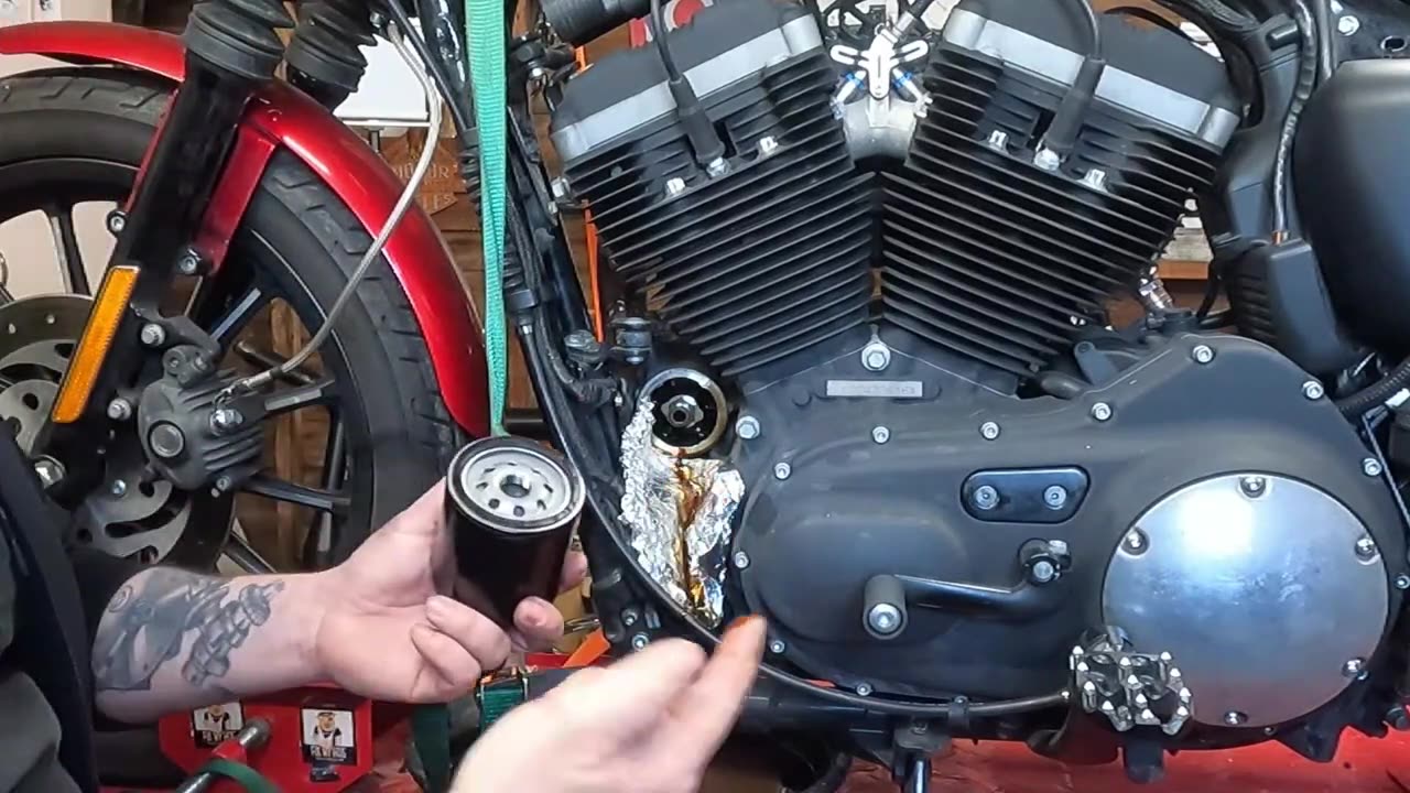 Harley Sportster engine, primary & transm