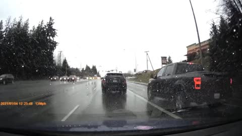 bad driver in BL full video of dangerous pass eastbound hwy410 1-04-21