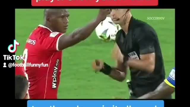 Funny video of referee awarding yellow card