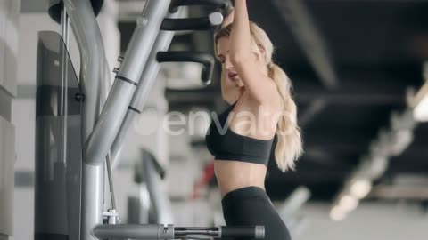 Girl for Gym Feetness Four Exercise