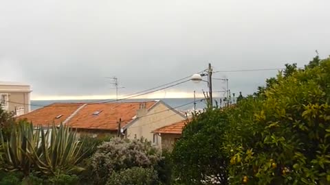 Tornado in Nice Baie des Anges on December 18, 2011 around 12:05 p.m. waterspout