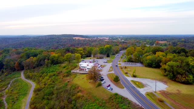 Aerial Footage of the Locks/Dam at Cannelton, IN from Eagle's Bluff Park Overlook