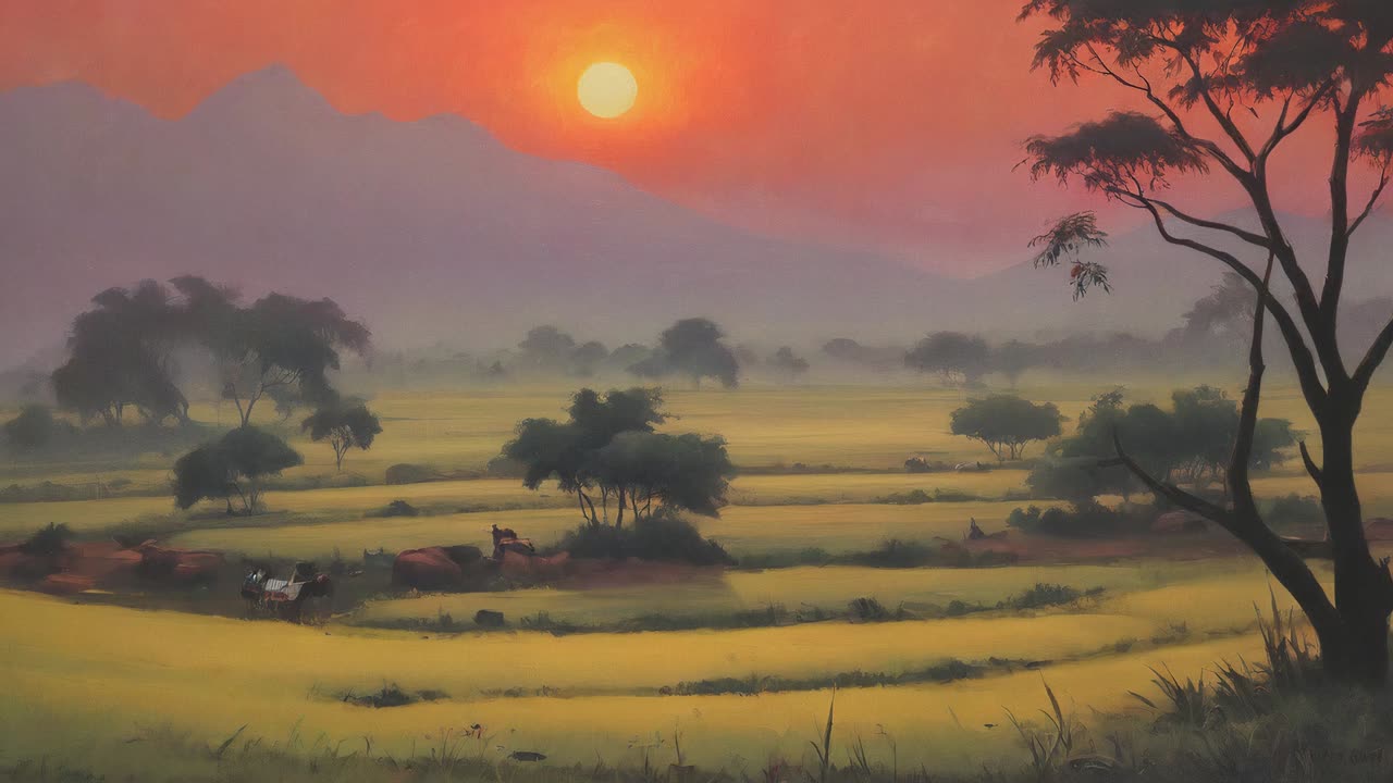 India Nature Flute Sounds-Yoga Meditation Music- Sunset Music