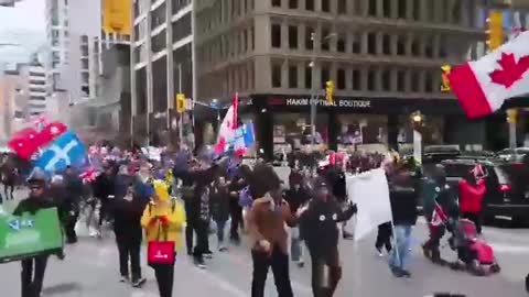 Canadians hit the streets against pharma-slavery passports