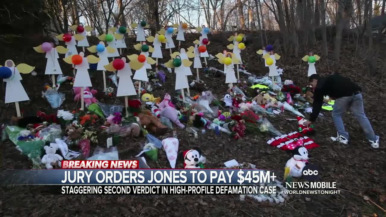 Alex Jones ordered to pay $49 million in Sandy Hook defamation trial