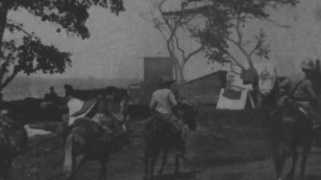 Major General Shafter (1898 Original Black & White Film)