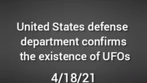 DOD confirms UFOs