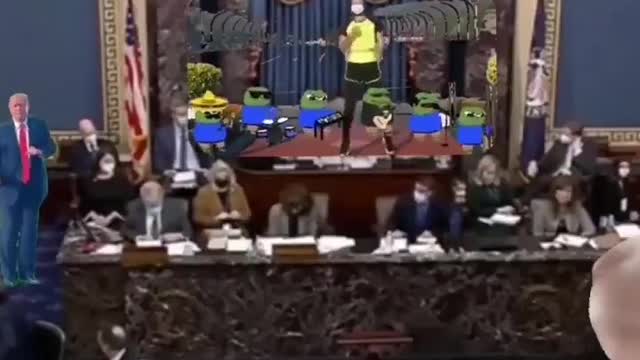 ALL THE FRENS TOGETHER DANCING IN THE SENATE CHAMBER