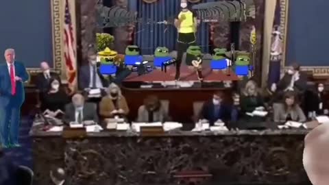 ALL THE FRENS TOGETHER DANCING IN THE SENATE CHAMBER