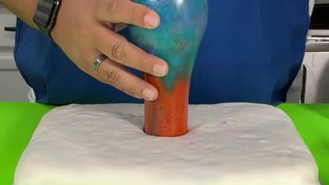 When he lifts the glass