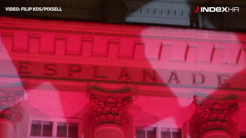 Hotel Esplanade osvijetljen u bojama Hrvatske