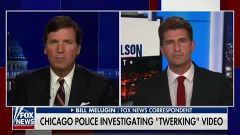 Police drive around with women on roof