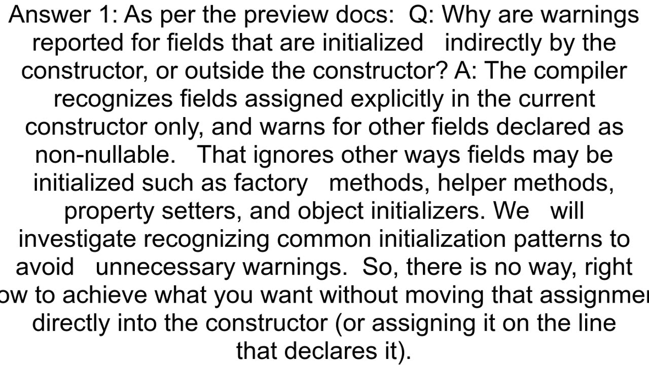 Compiler error of quotNonnullable field is uninitializedquot even though it was initialized in Init