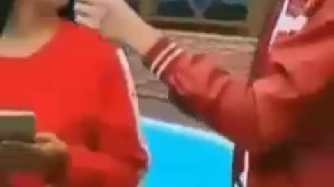He kisses their lips with a simple trick