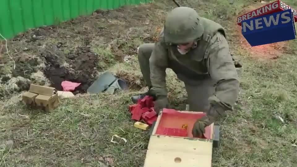 Demining of territories in Kharkiv region by Russian Engineers