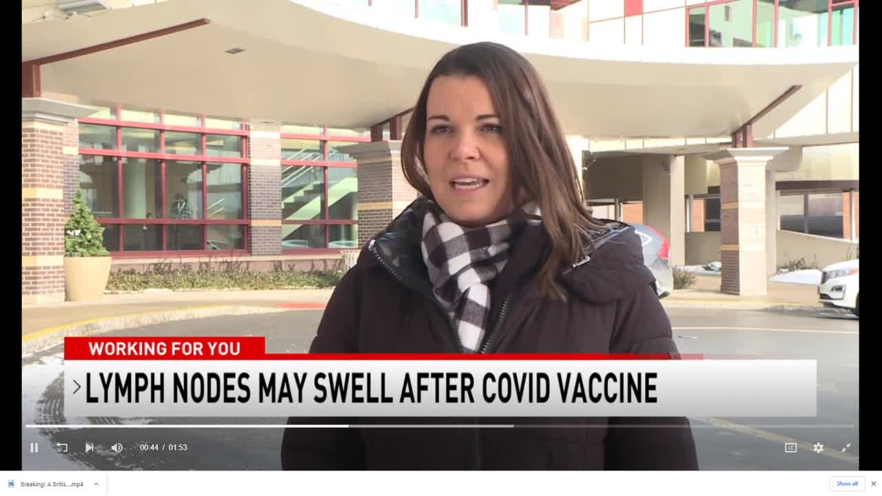 Patients could see swollen lymph nodes after COVID-19 vaccine, but no need to panic