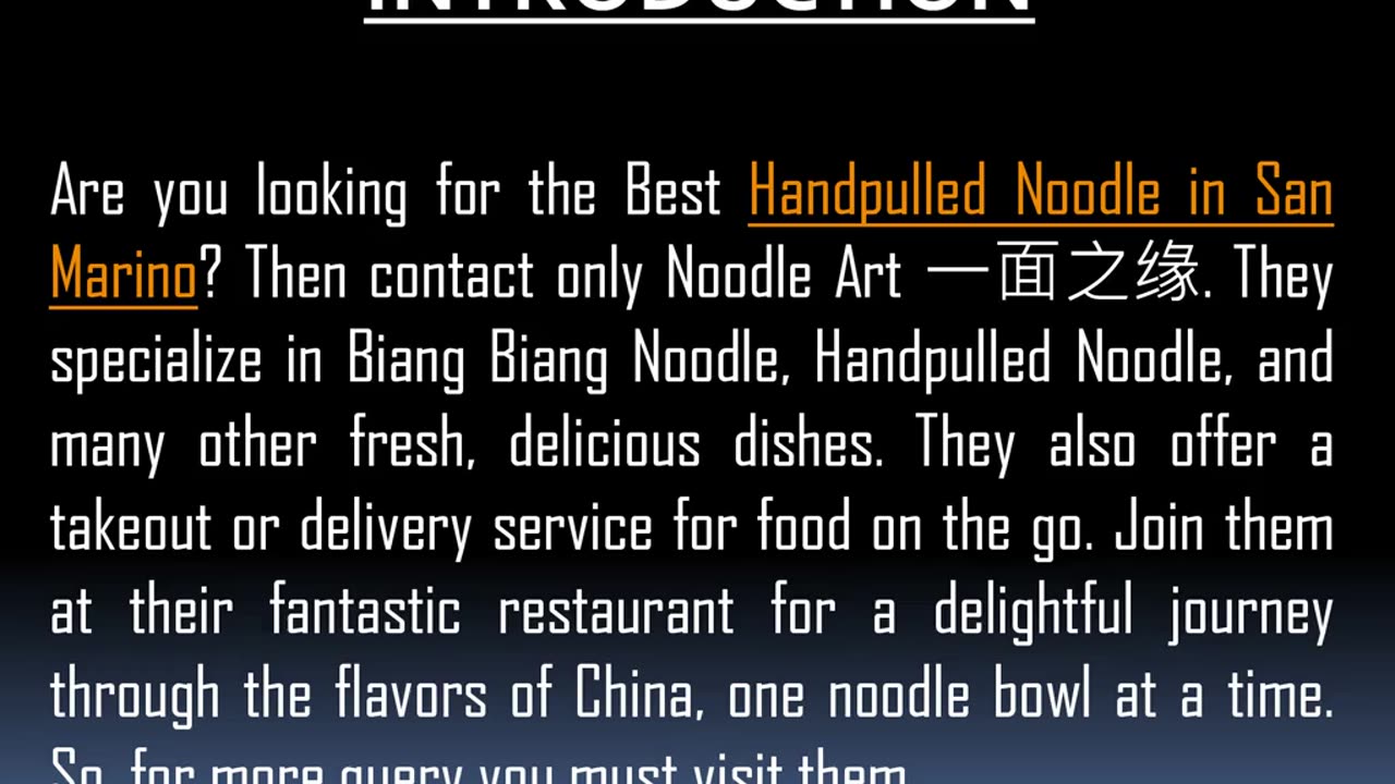 Best Handpulled Noodle in San Marino