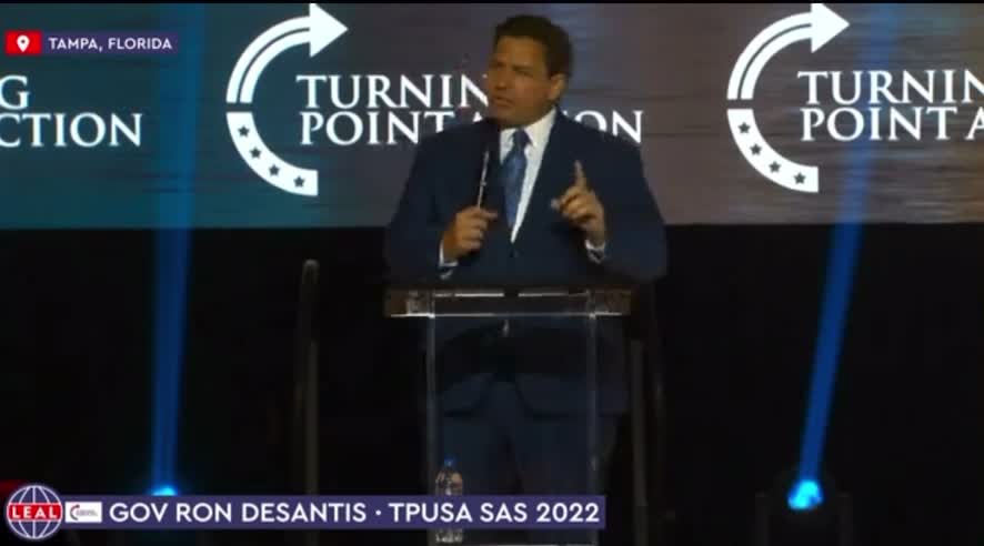 At TPUSA DeSantis outlines how Florida leads on "all the big issues of the day"