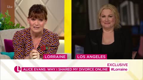 Lorraine interviews Alice Evans re divorce November 2021