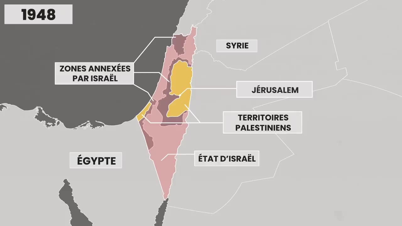 Cette vidéo t'explique le conflit historique entre Israël et Palestine