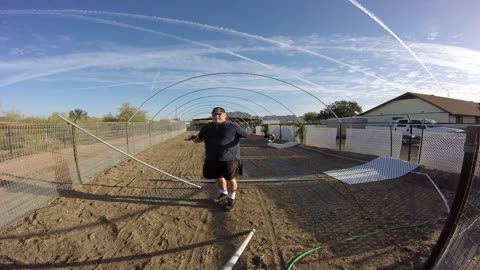 Garden PVC Arches we have made some progress Part 2