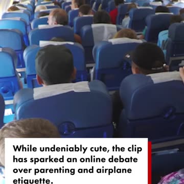 Video shows unruly toddler grabbing at plane passengers