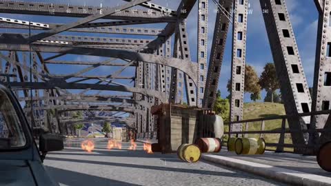 Had a little incident at the bridge in PUBG
