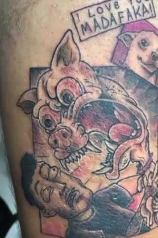 I made a tattoo for my dog Nikki very beautiful.