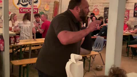 Alex Jones Gets Fired Up in Texas Restaurant
