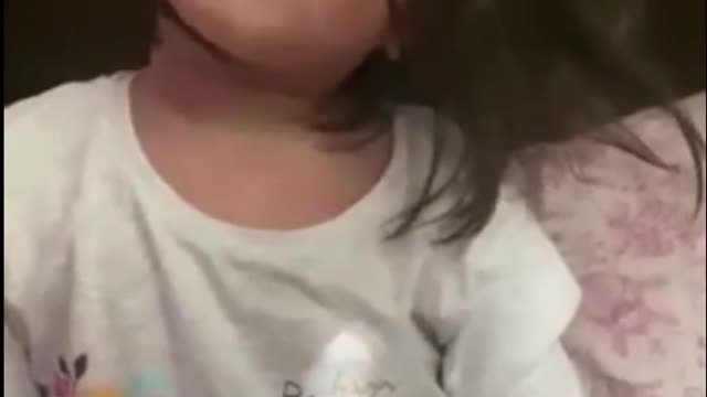 Cute Little Girl Dreaming about her Online School Welcome Song