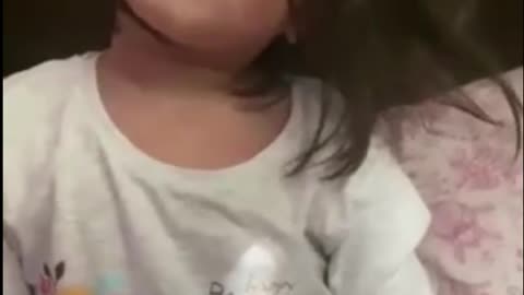 Cute Little Girl Dreaming about her Online School Welcome Song