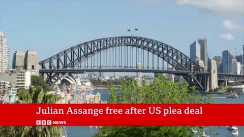 Julian Assange back in Australia after leaving US court a free man | BBC News.