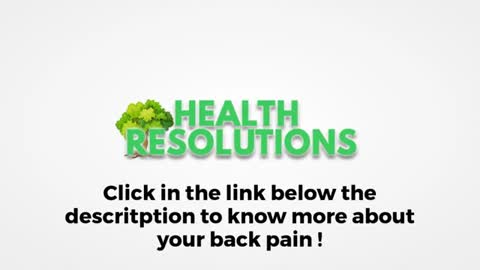 Eliminates Back Pain - Back Pain and Considerations